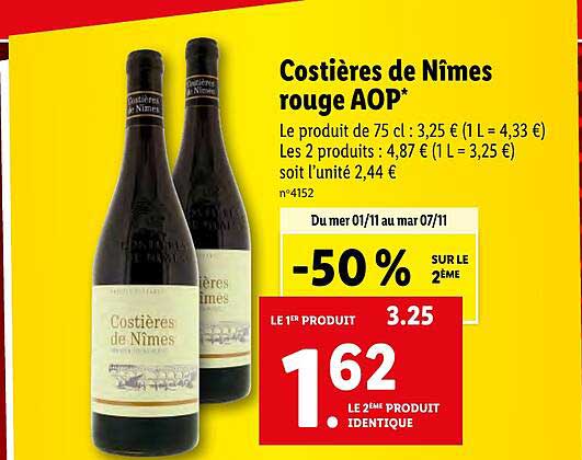 costières de nîmes rouge aop