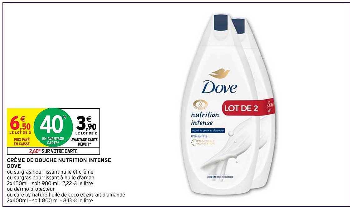 Crème De Douche Nutrition Intense Dove
