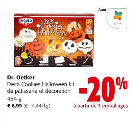 déco cookies halloween kit de pâtisserie et décoration dr. oetker