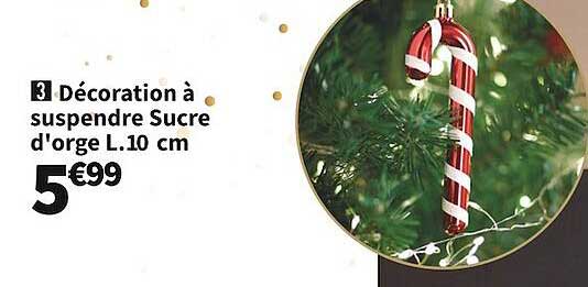 décoration à suspendre sucre d'orge l. 10 cm