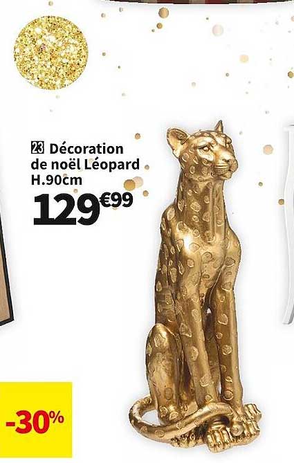 décoration de noël léopard h. 90 cm