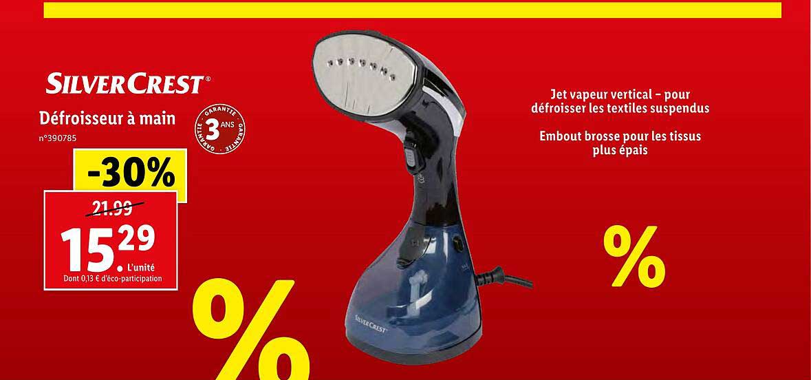 défroisseur à main silver crest