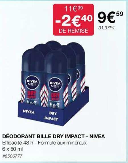 déodorant bille dry impact - nivea