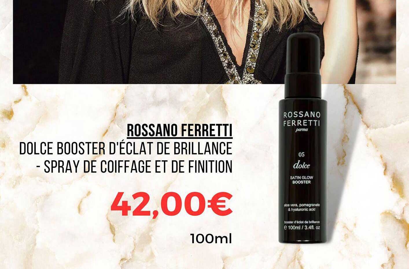 dolce booster d'éclat de brillance - spray de coiffage et de finition - rossano ferretti