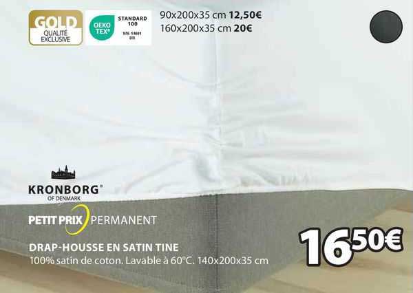 drap-housse en satin tine