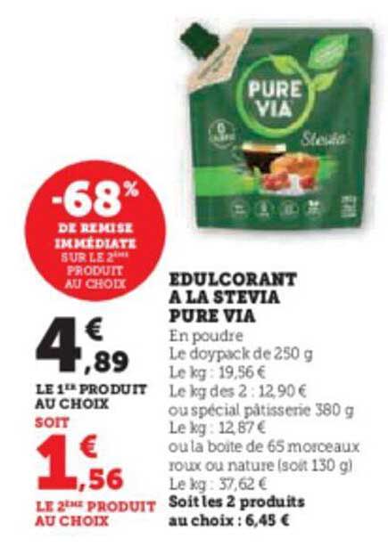 édulcorant à la stevia pure via