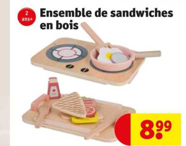 Ensemble De Sandwiches En Bois