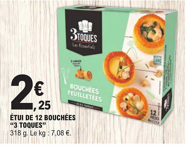 étui de 12 bouchées "3 toques"