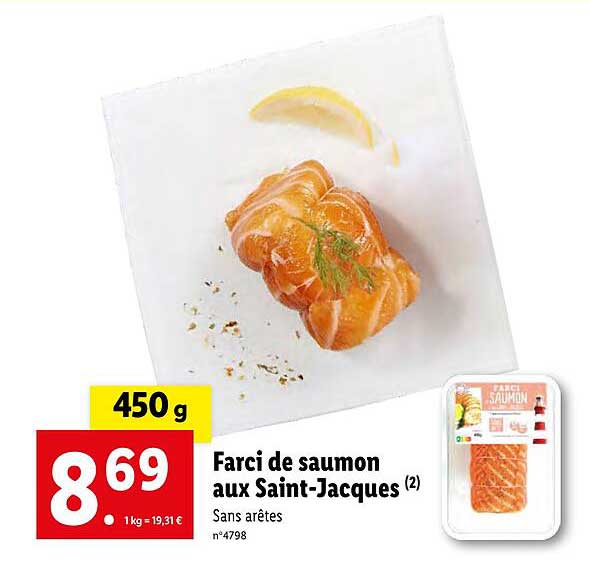 farcie de saumon aux saint-jacques