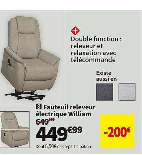 fauteuil releveur électrique william
