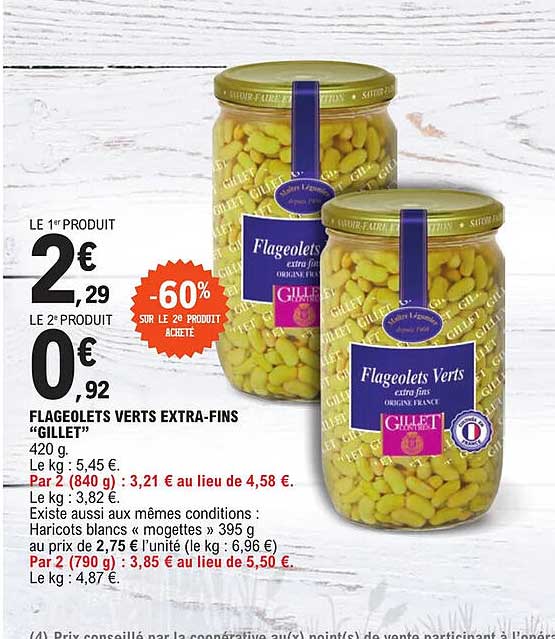 flageolets verts extra-fins "gillet"