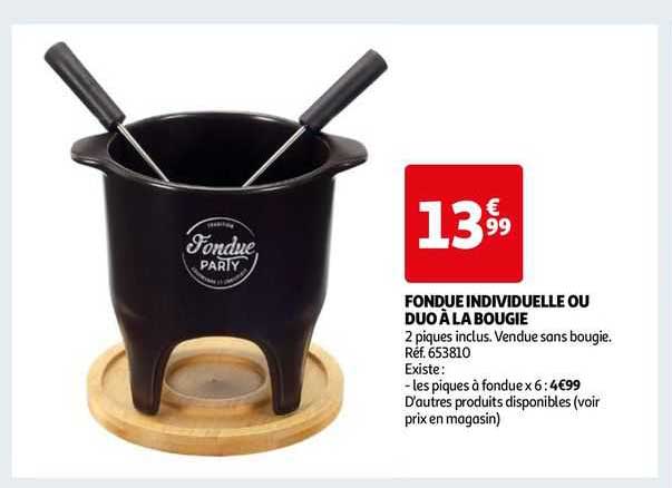 fondue individuelle ou duo à la bougie