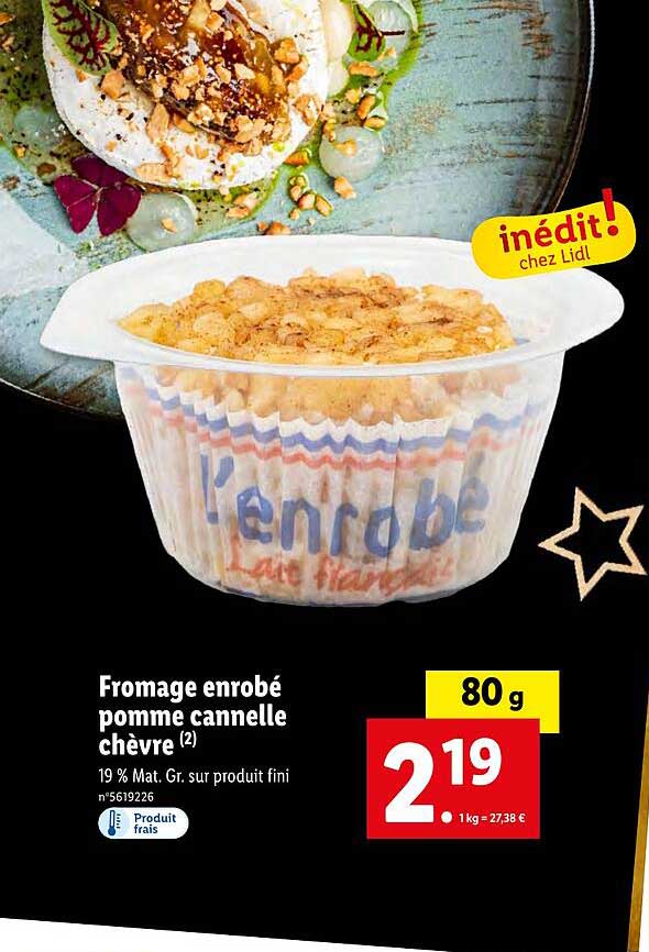 fromage enrobé pomme cannelle chèvre