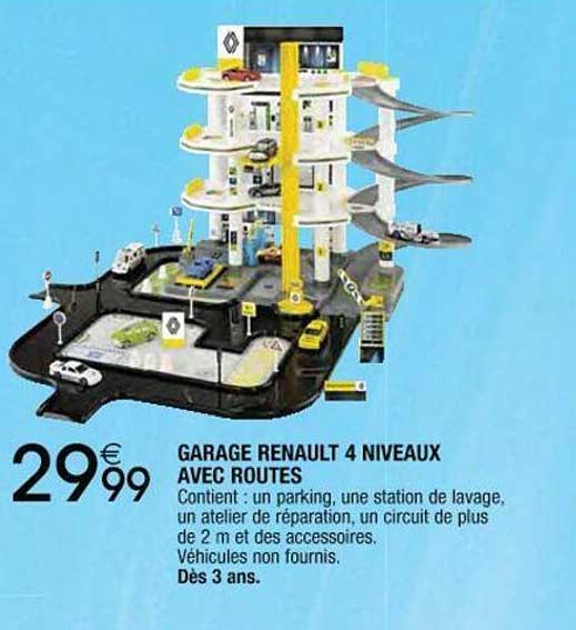garage renault 4 niveaux avec routes