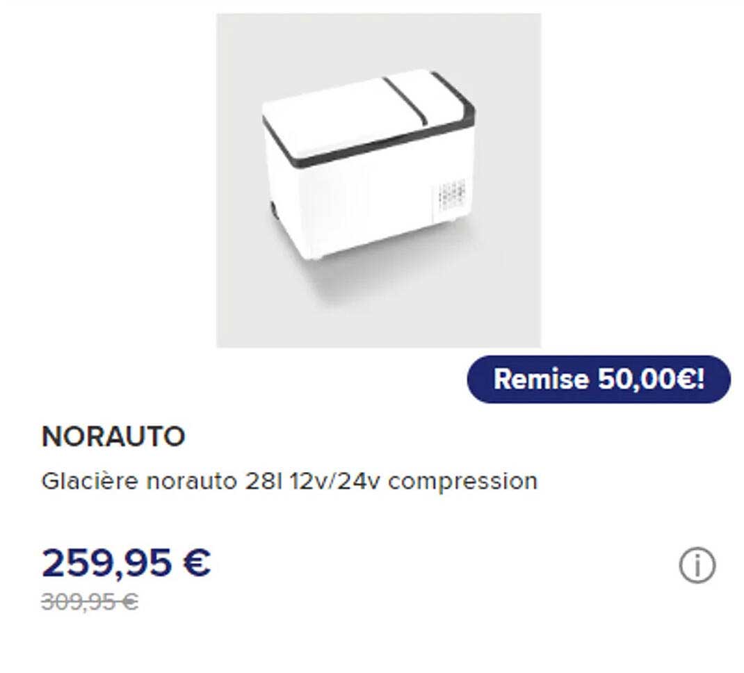 glacière norauto 28l 12v/24v compression