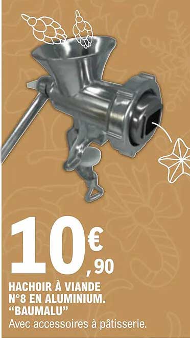 hachoir à viande n°8 en aluminium "baumalu"