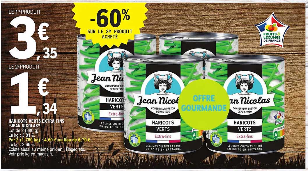 Haricots Verts Extra Fins "jean Nicolas"