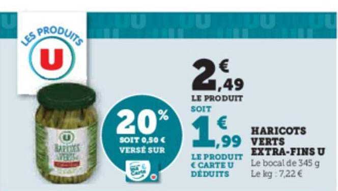 haricots verts extra-fins u