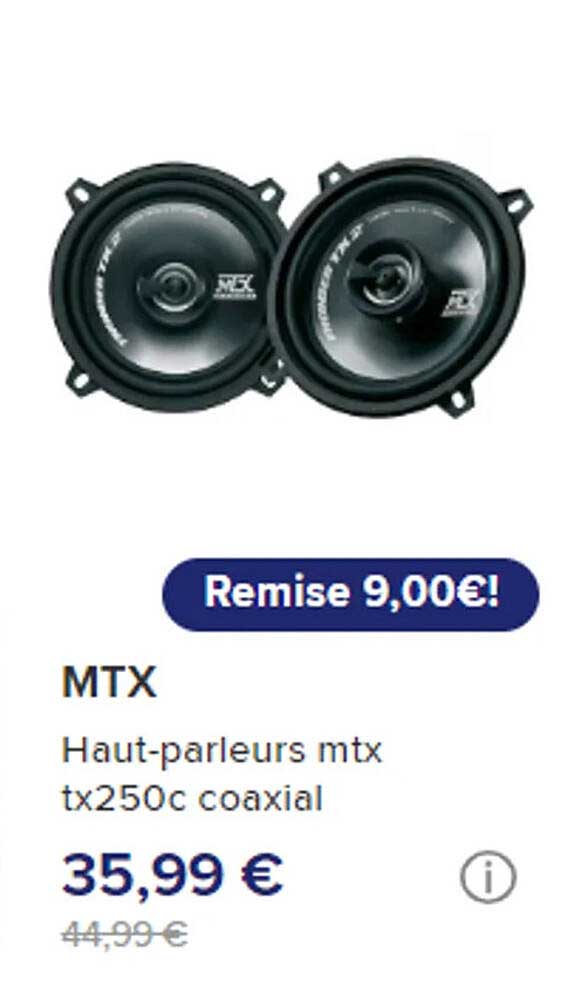 haut-parleurs mtx tx 250c coaxial
