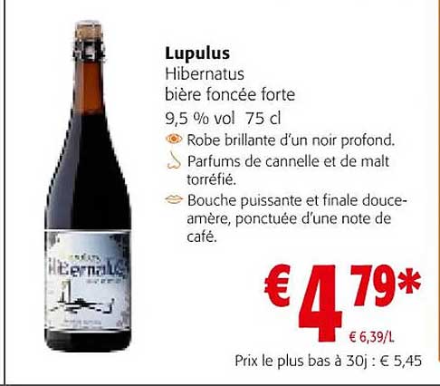 hibernatus bière foncée forte 9,5% vol lupulus