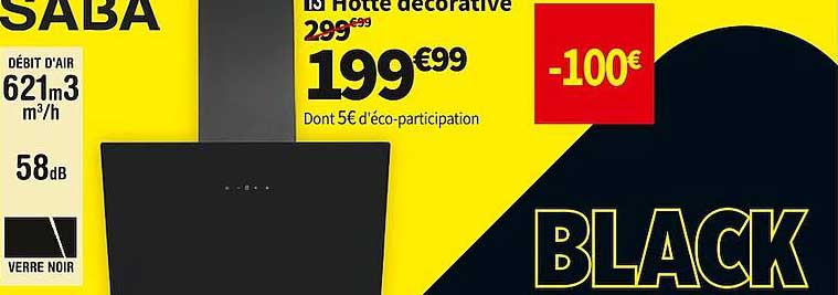 hotte décorative saba