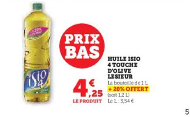 huile isio 4 touche d'olive lesieur