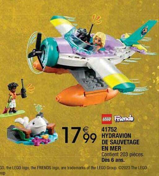 hydravion de sauvetage en mer lego friends 41752