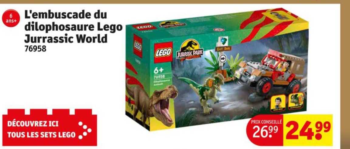 l'embuscade du dilophosaure lego jurrassic world