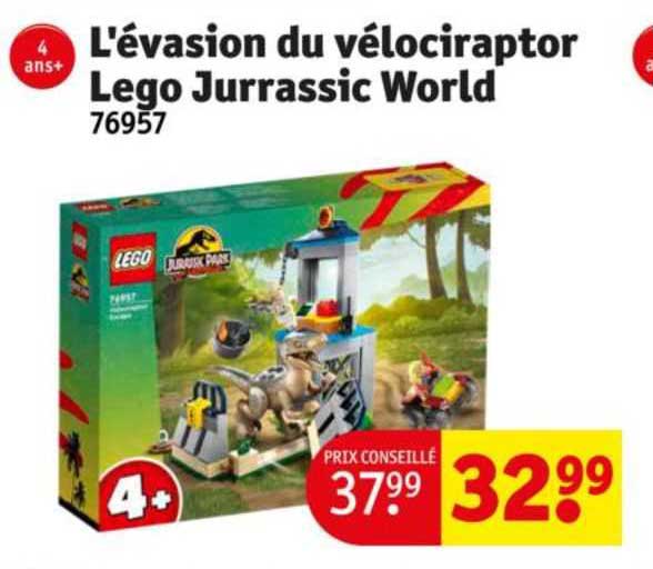 l'évasion du vélociraptor lego jurrassic world 76957