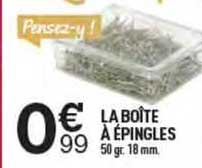 la boîte à épingles