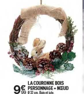 La Couronne Bois Personnage + Nœud