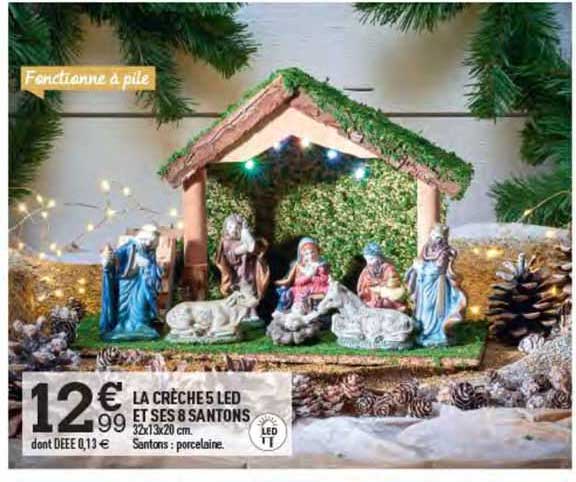 la crèches led et ses 8 santons