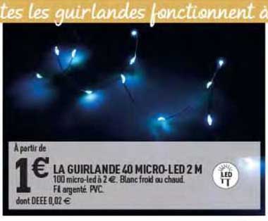 la guirlande 40 micro-led 2 m