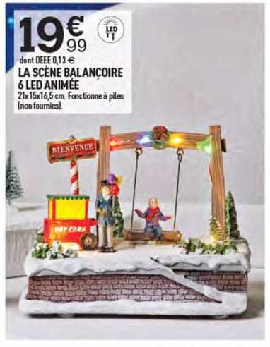 la scène balançoire 6 led animée