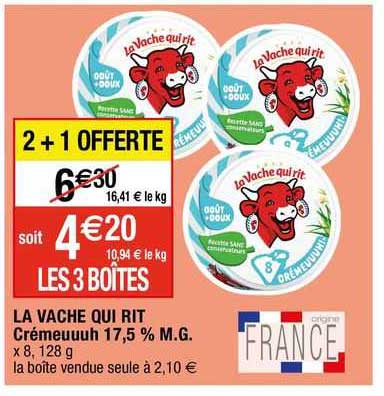 la vache qui rit crémeuuuh 17,5% m.g.
