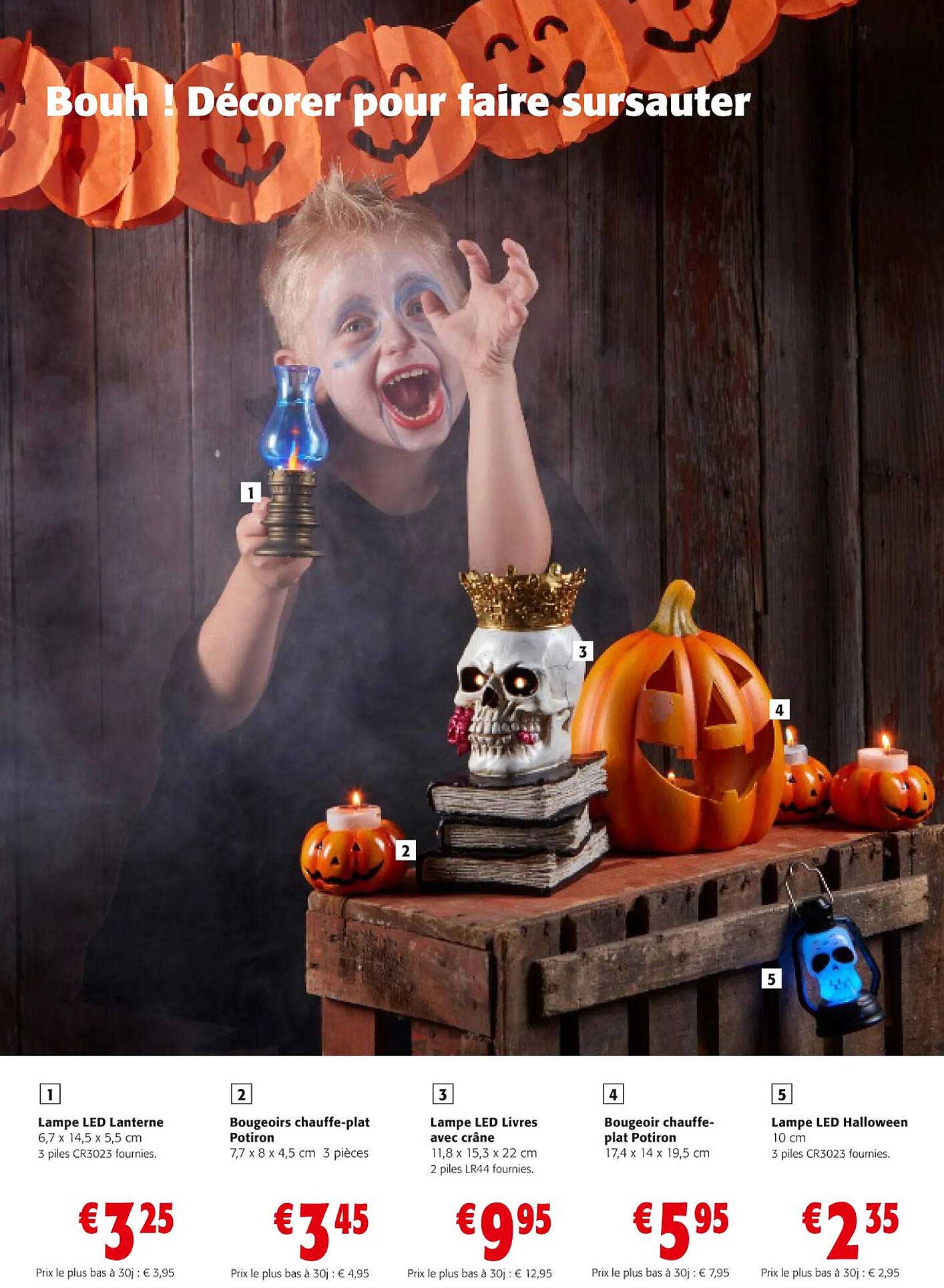 lampe led lanterne, bougeoirs chauffe-plat potiron, lampe led livres avec crânes, bougeoir chauffe-plat potiron, lampe led halloween