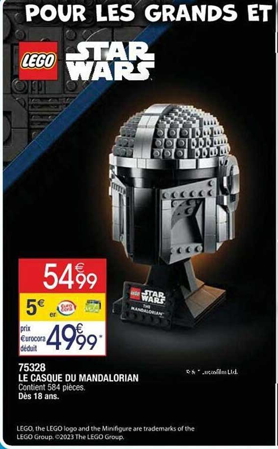 le casque du mandalorian lego star wars 75328