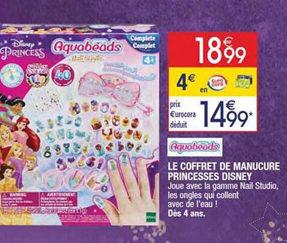 le coffret de manucure princesses disney aquabeads