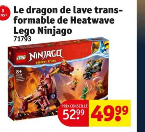 le dragon de lave transformable de heatwave lego ninjago 71793