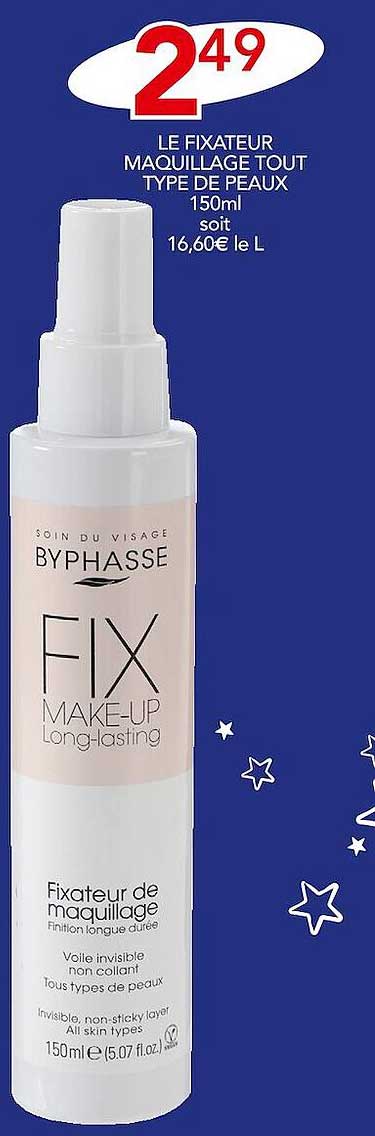 le fixateur maquillage tout type peaux 150 ml