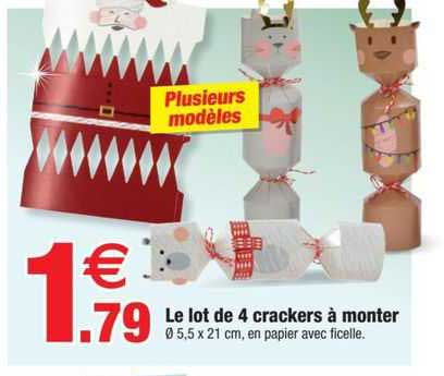 le lot de 4 crackers à monter