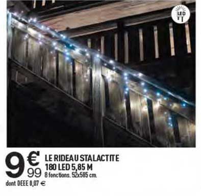 Le Rideau Stalactite 180 Led 5,85 M