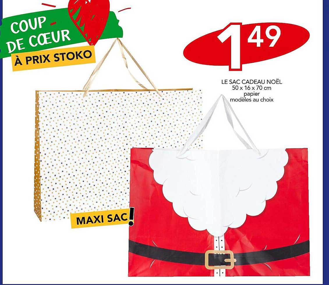 Le Sac Cadeau Noël 50 X 16 X 70 Cm