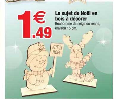 le sujet de noël en bois à décorer