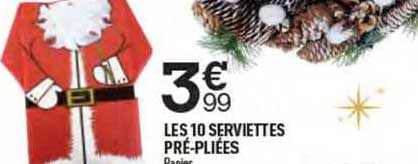 les 10 serviettes pré-pliées