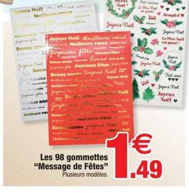 les 98 gommettes "message de fêtes"