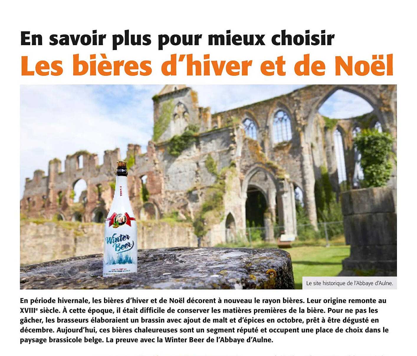 les bières d'hiver et de noël