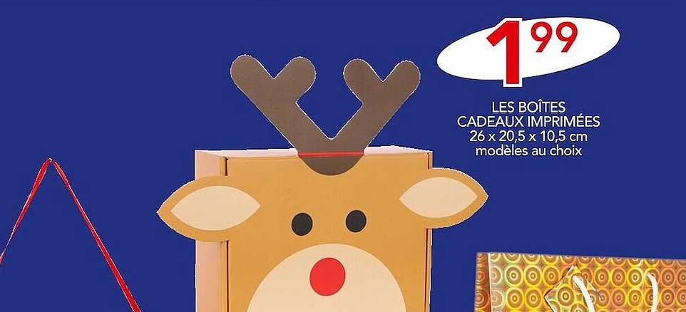 les boîtes cadeaux imprimées 26 x 20,5 x 10,5 cm