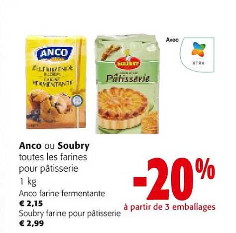 les farines pour pâtisserie anco ou soubry