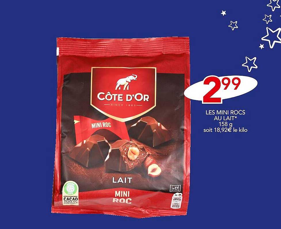 les mini rocs au lait côte d'or